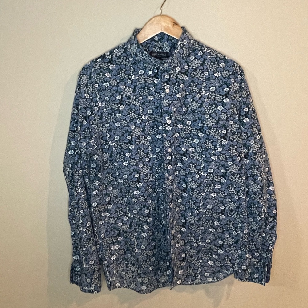 J.Crew Oxford Button-up “Blue Floral”